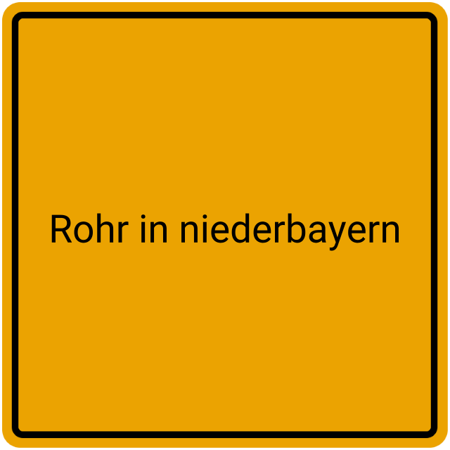 Meldebestätigung Rohr in Niederbayern